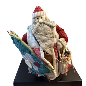 Vintage 1996 House of Lloyd Christmas Santa Prairie Claus Hand Sewn Figure 12" T